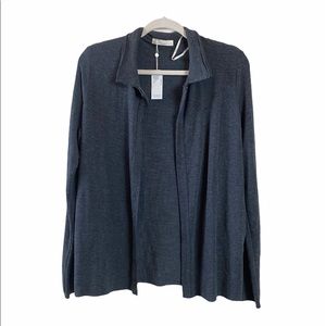 Michelle by Comune Baxley Charcoal Open Cardigan Size Small